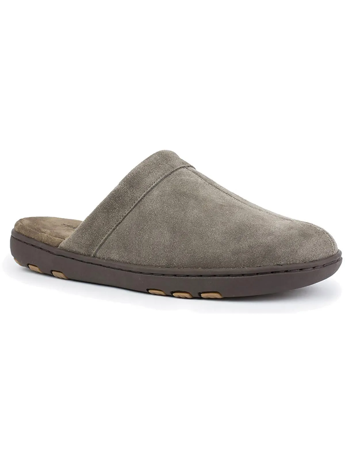 Lonny Mens Suede Faux Fur Scuff Slippers