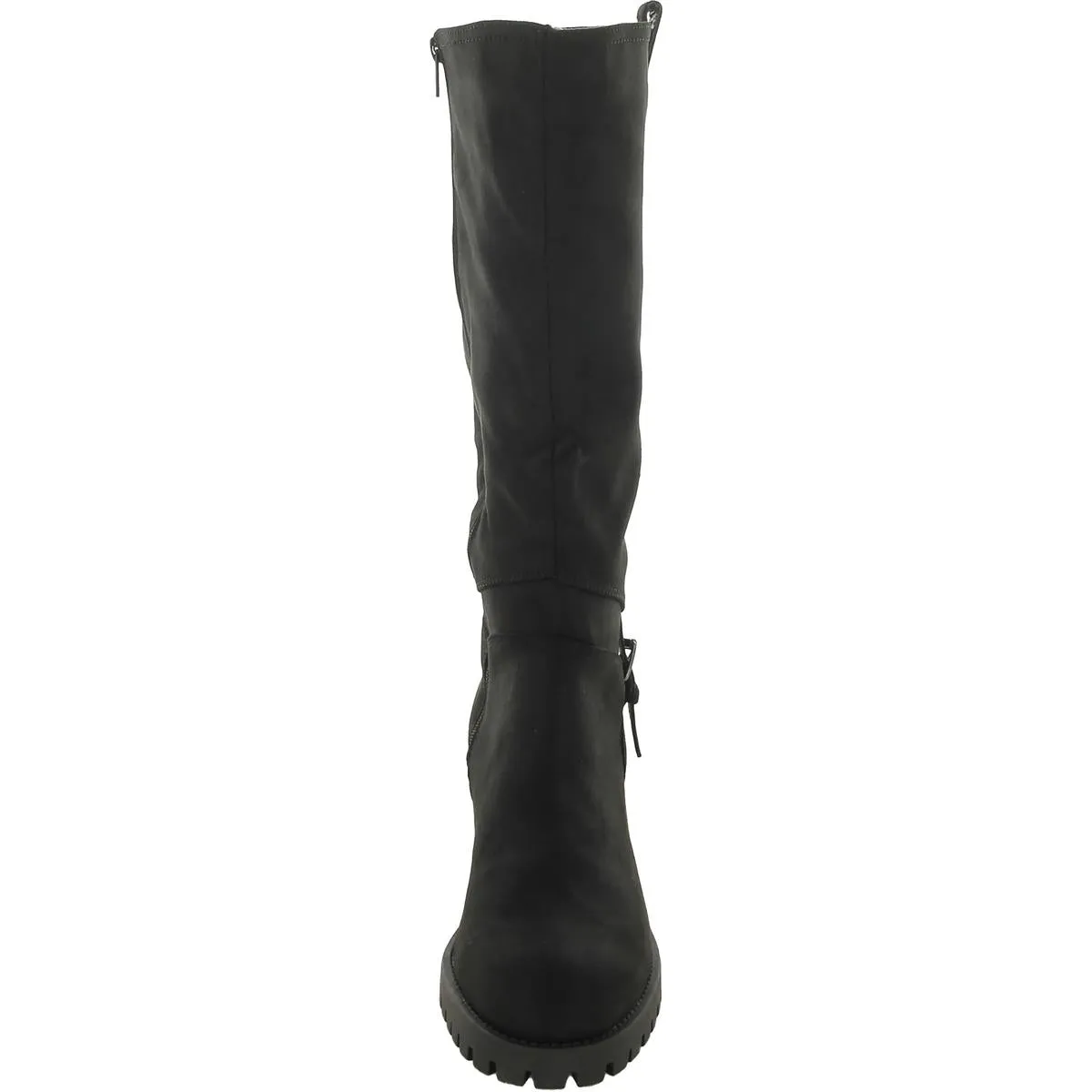 Lorielle Womens Faux Suede Wide Calf Knee-High Boots