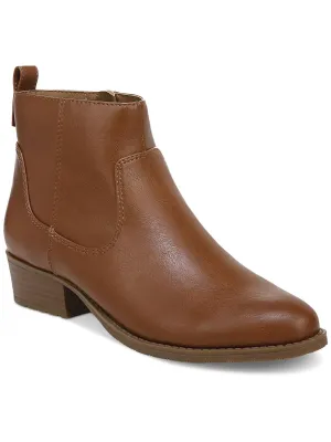 Memphyss Womens Faux leather Side Zip Ankle Boots