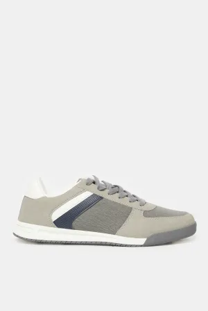 Men Grey Stripped Sneaker