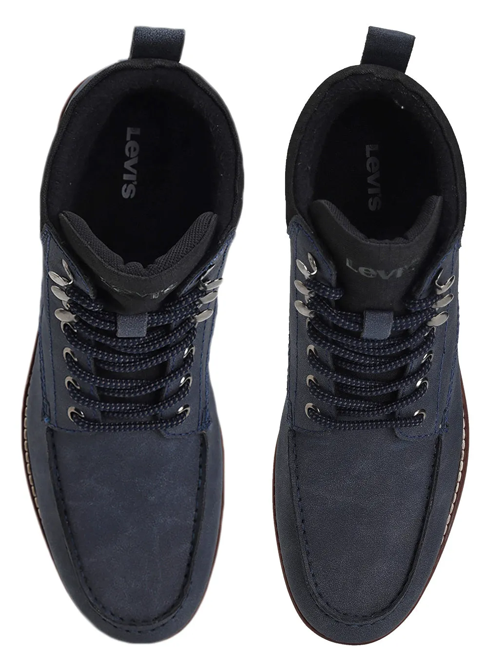 Men's Blue Solid Boots