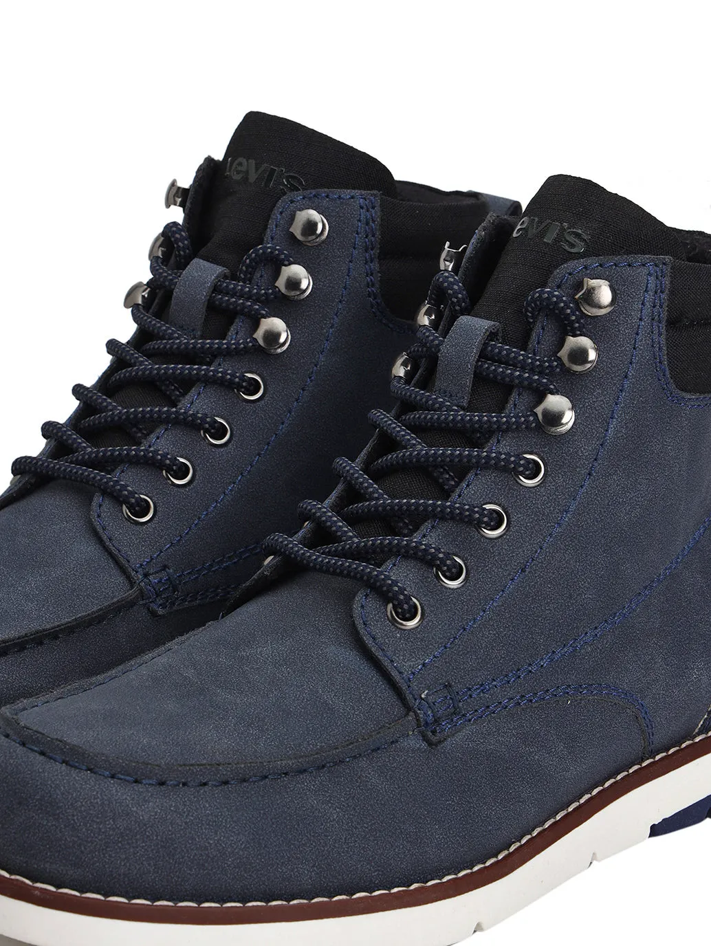 Men's Blue Solid Boots