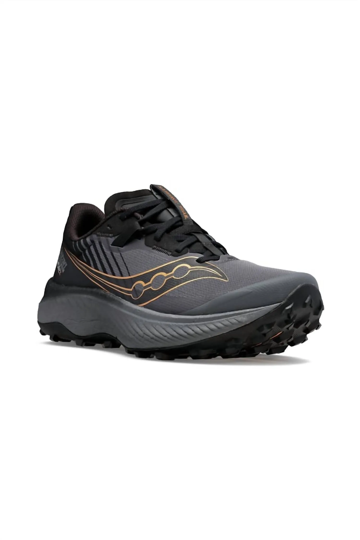 Men's Endorphin Edge Trail Running Shoes In Black/gold