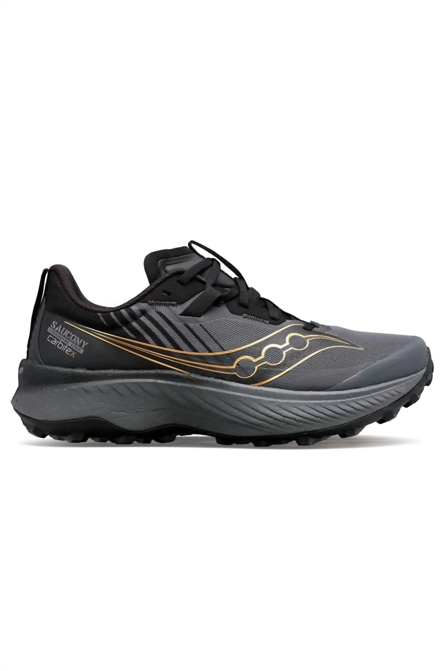 Men's Endorphin Edge Trail Running Shoes In Black/gold