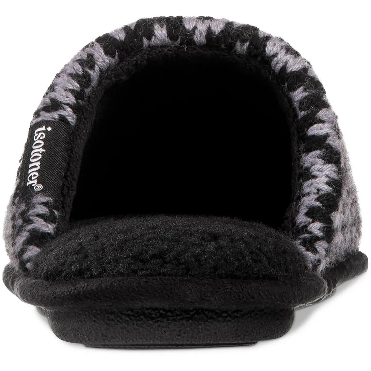 Mens Faux Shearling Chervon Slide Slippers