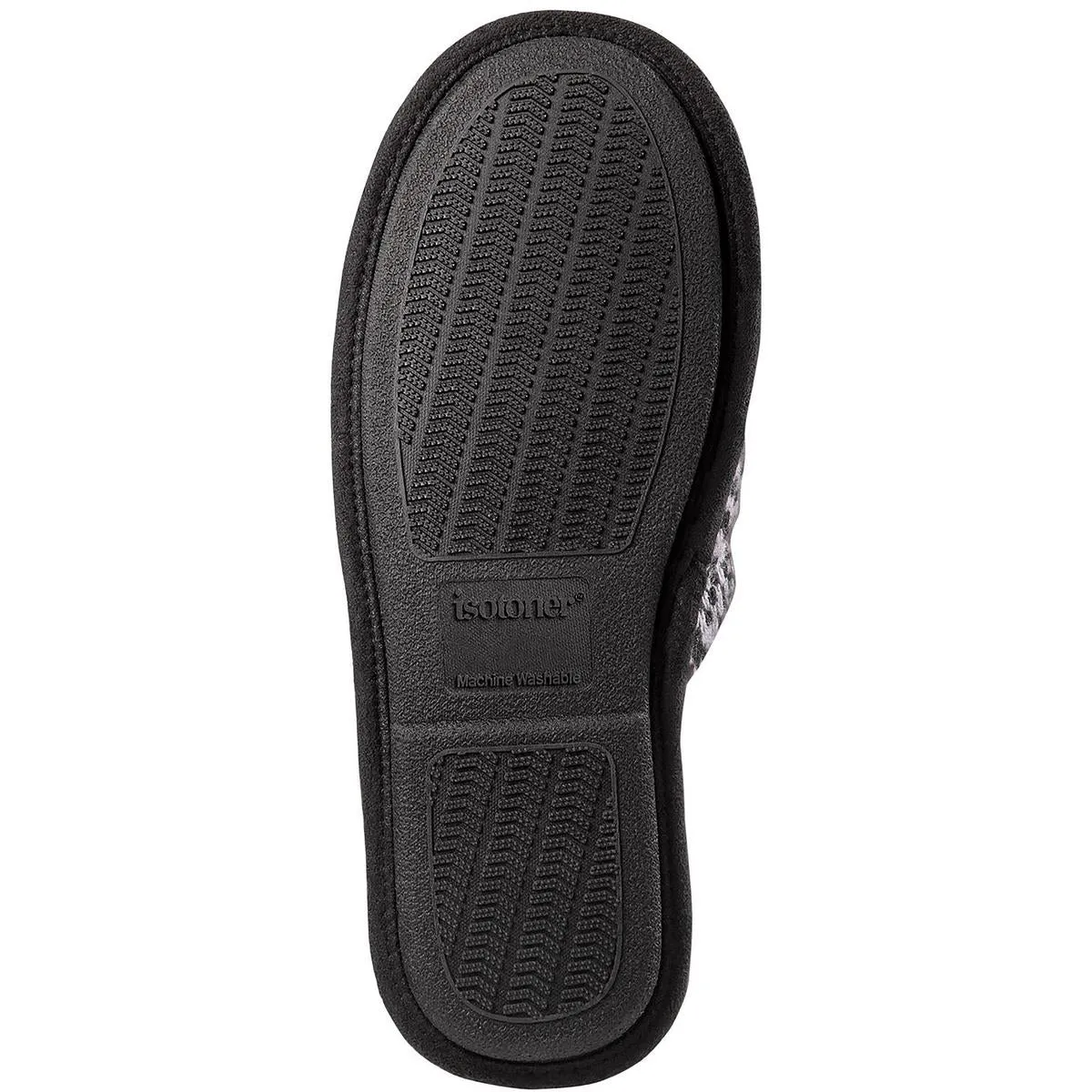 Mens Faux Shearling Chervon Slide Slippers