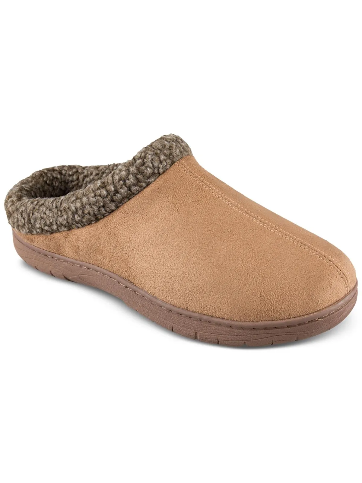 Mens Faux Suede Slip On Loafer Slippers