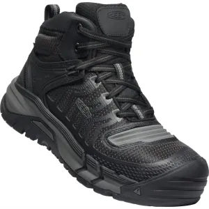 Men's Kansas City Mid Lace-Up Waterproof Work Boots - Carbon Fiber Toe In Black/ Grey
