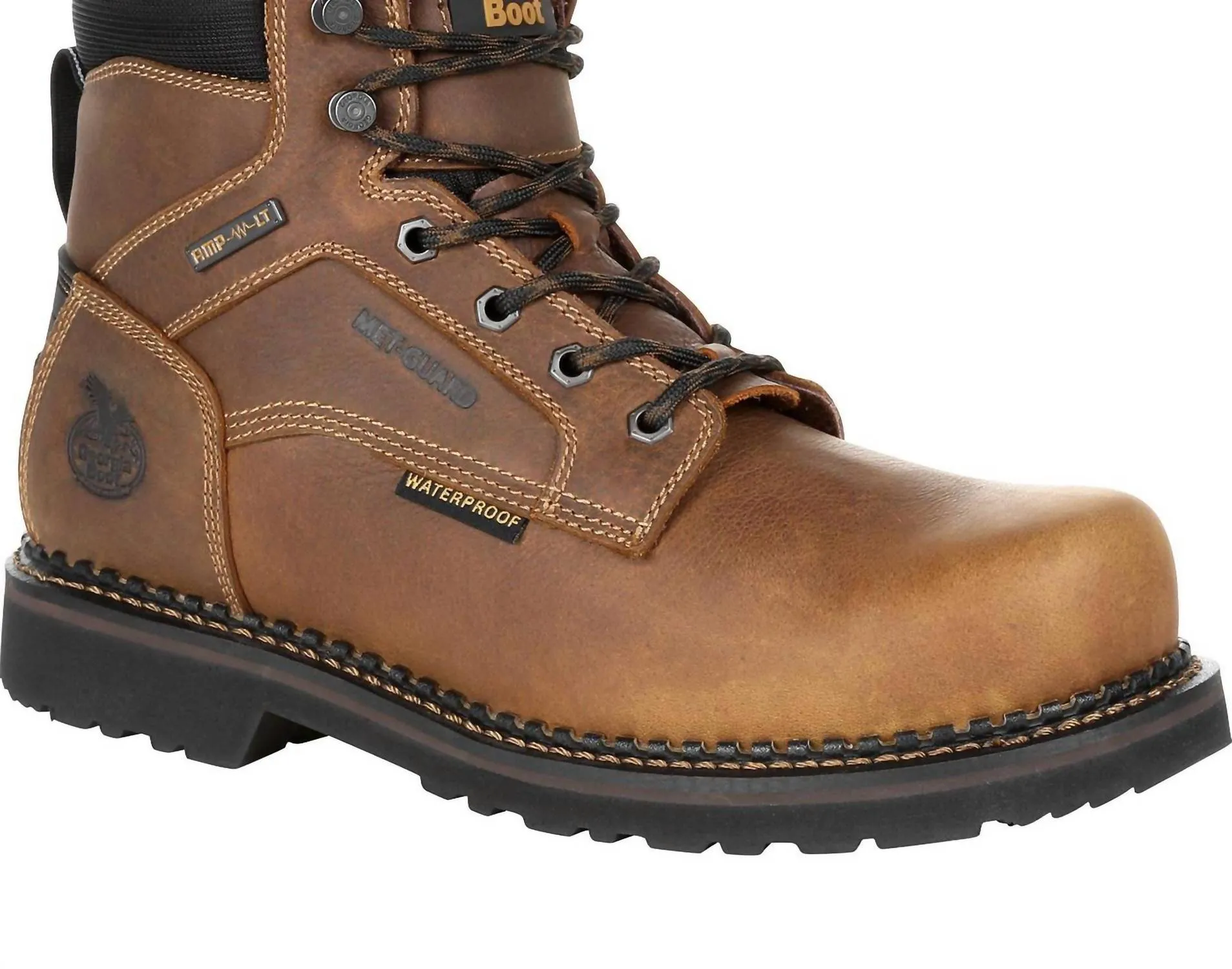 Men's Revamp Steel Toe Internal Met-Guard Waterproof Work Boot - Medium Width In Brown