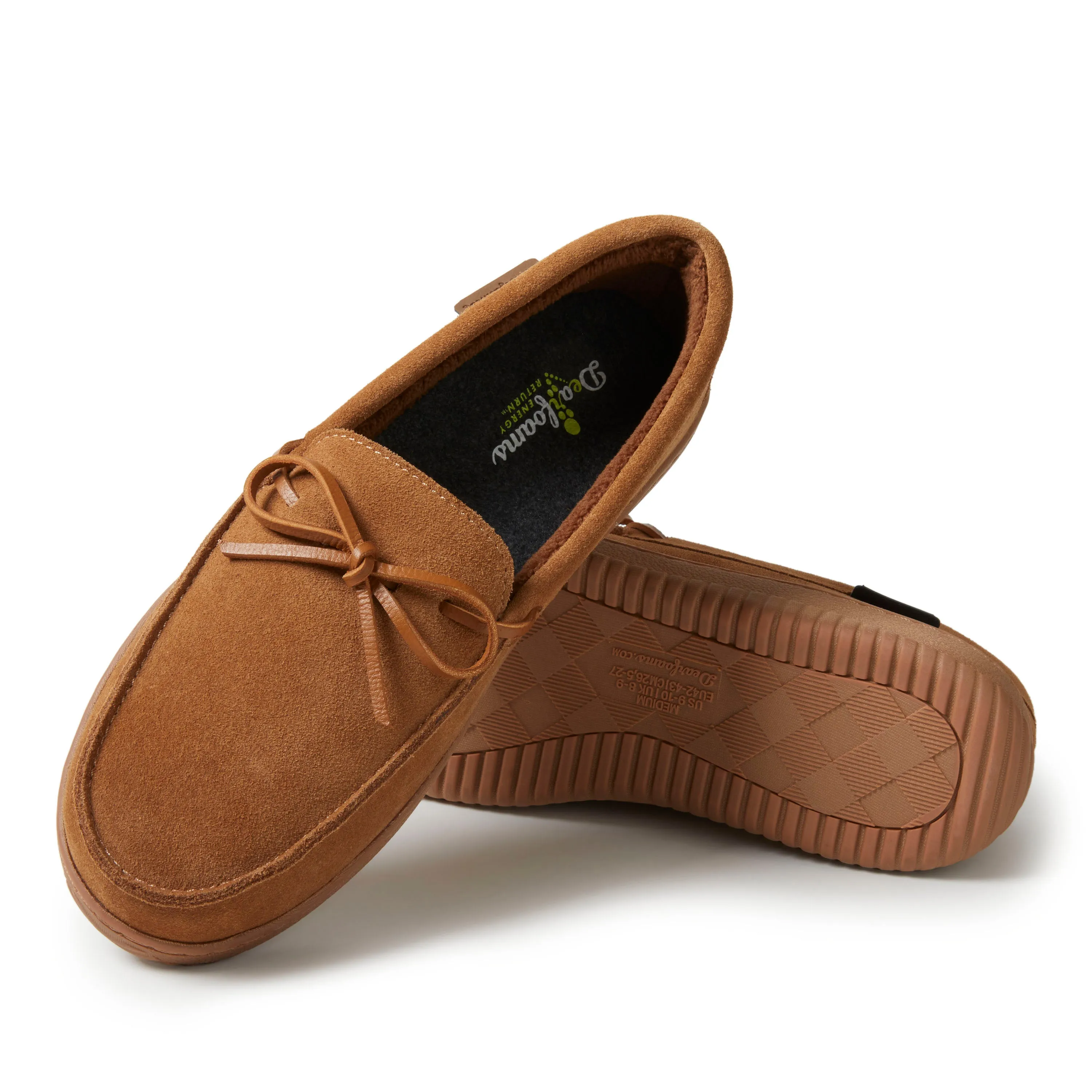 Men's Woodstock Genuine Suede Energy Return Moccasin Slippers