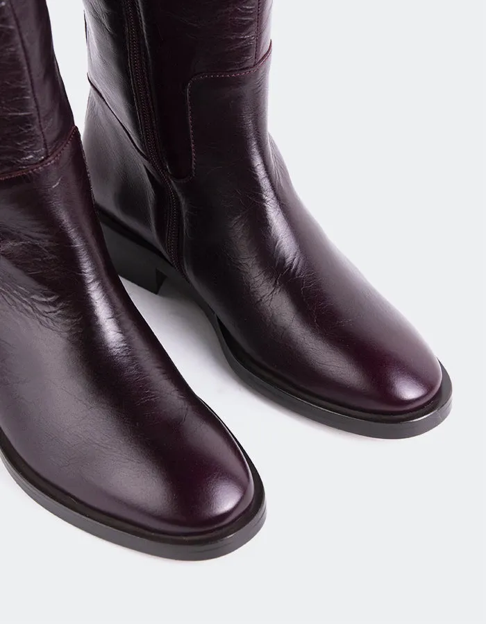 Moyle Burgundy Leather