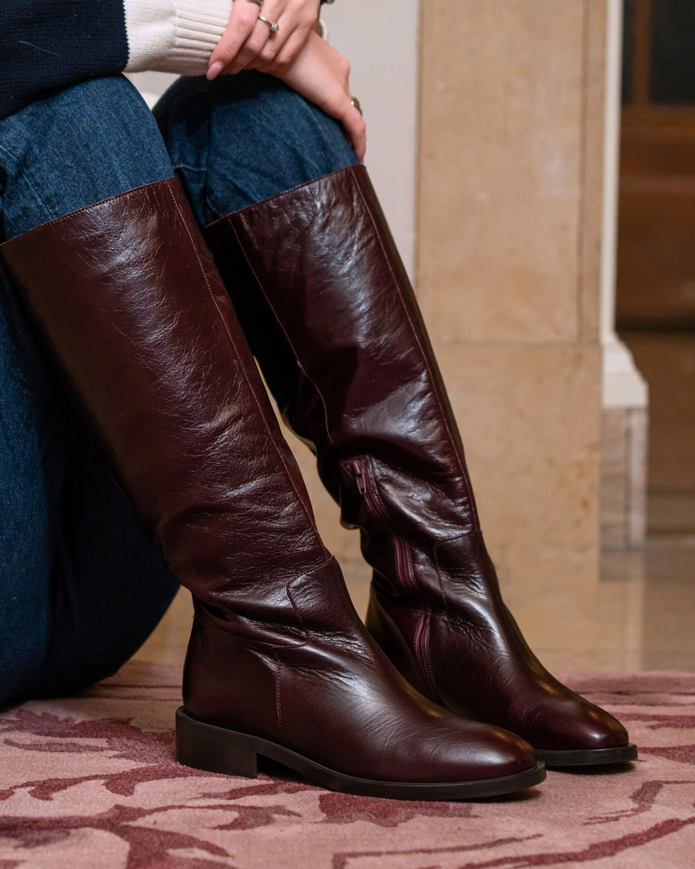 Moyle Burgundy Leather