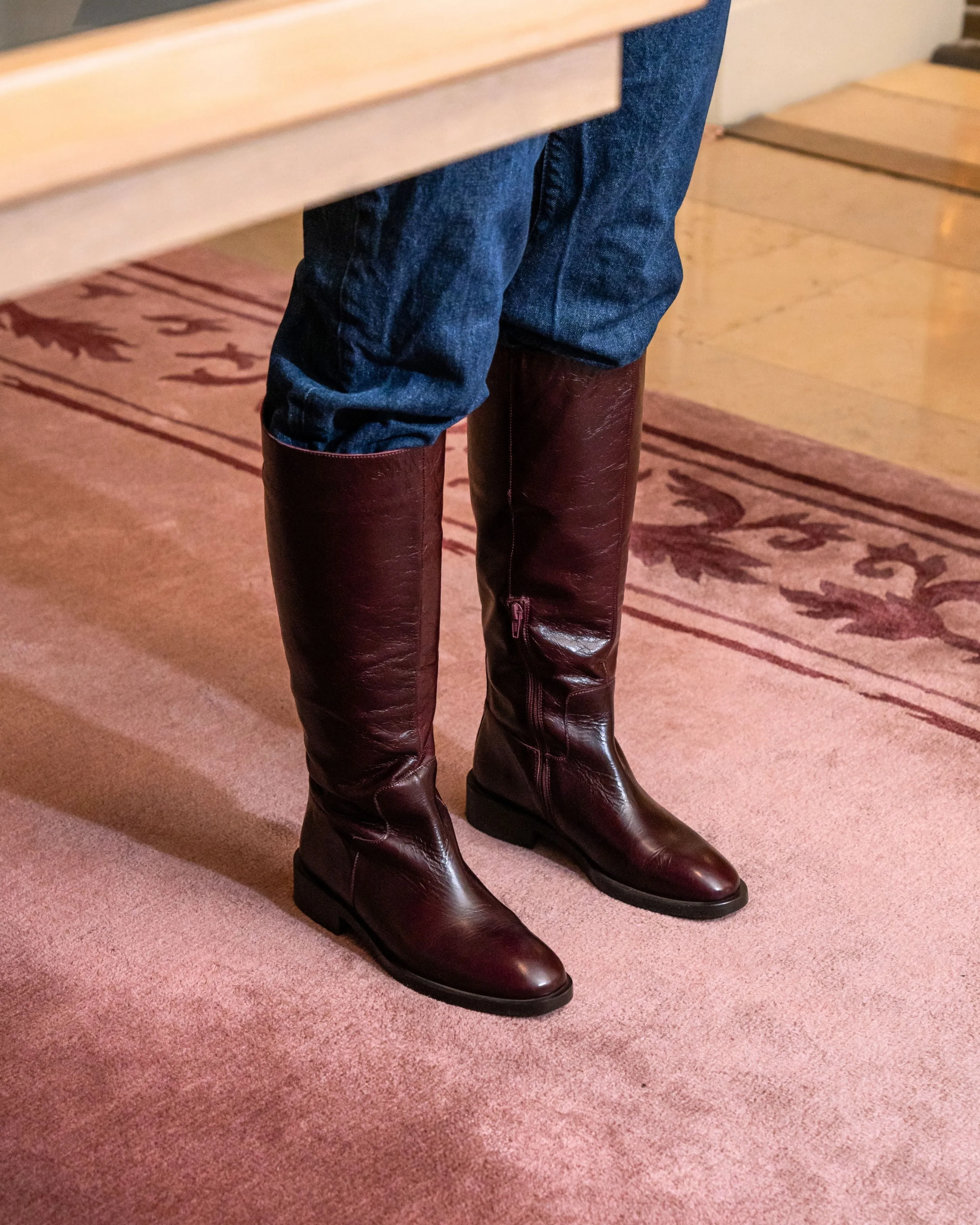 Moyle Burgundy Leather