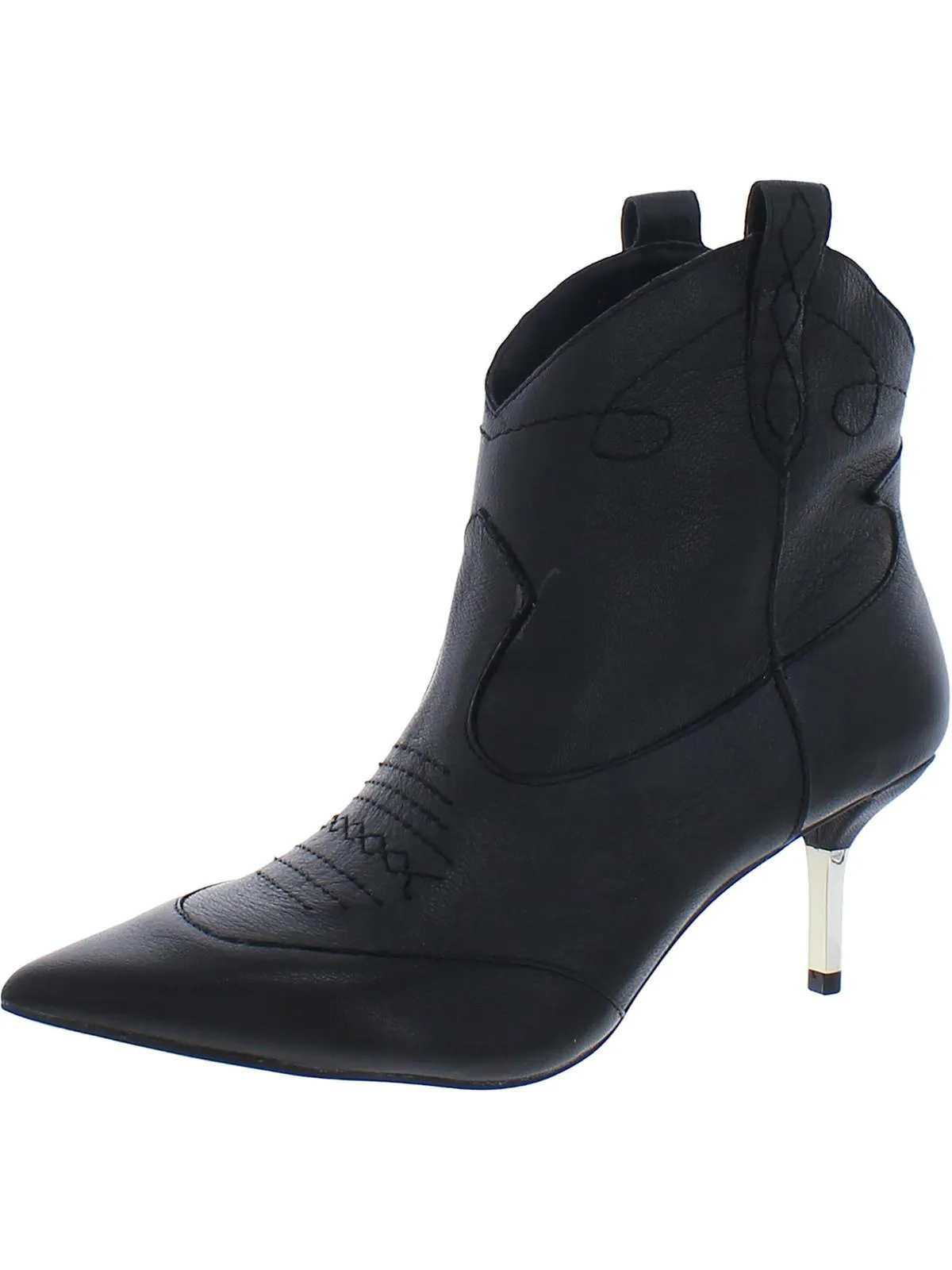NELDA Womens Leather Pointed Toe Ankle Boots