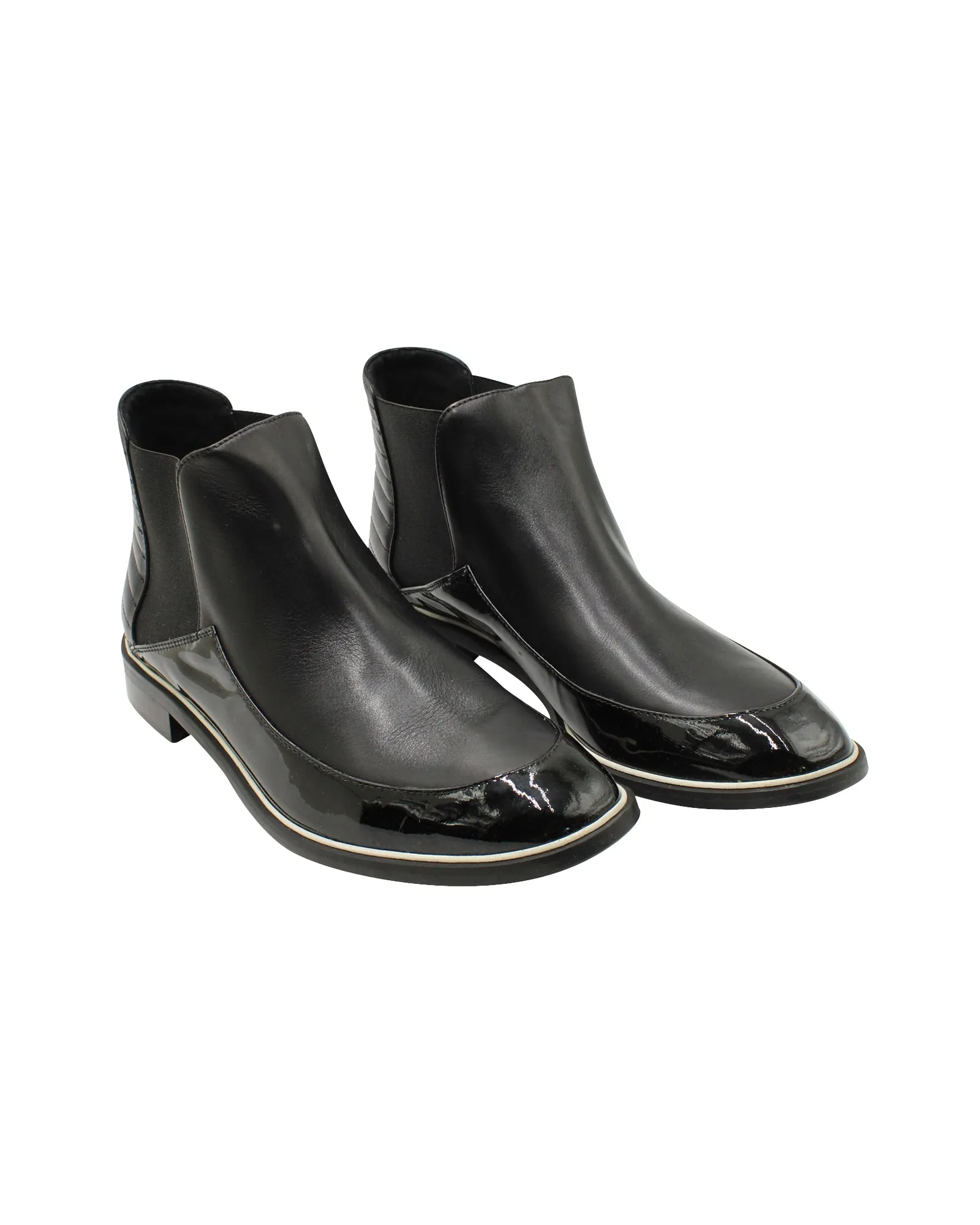 Nicholas Kirkwood Quilted Ankle Boots in Black Leather