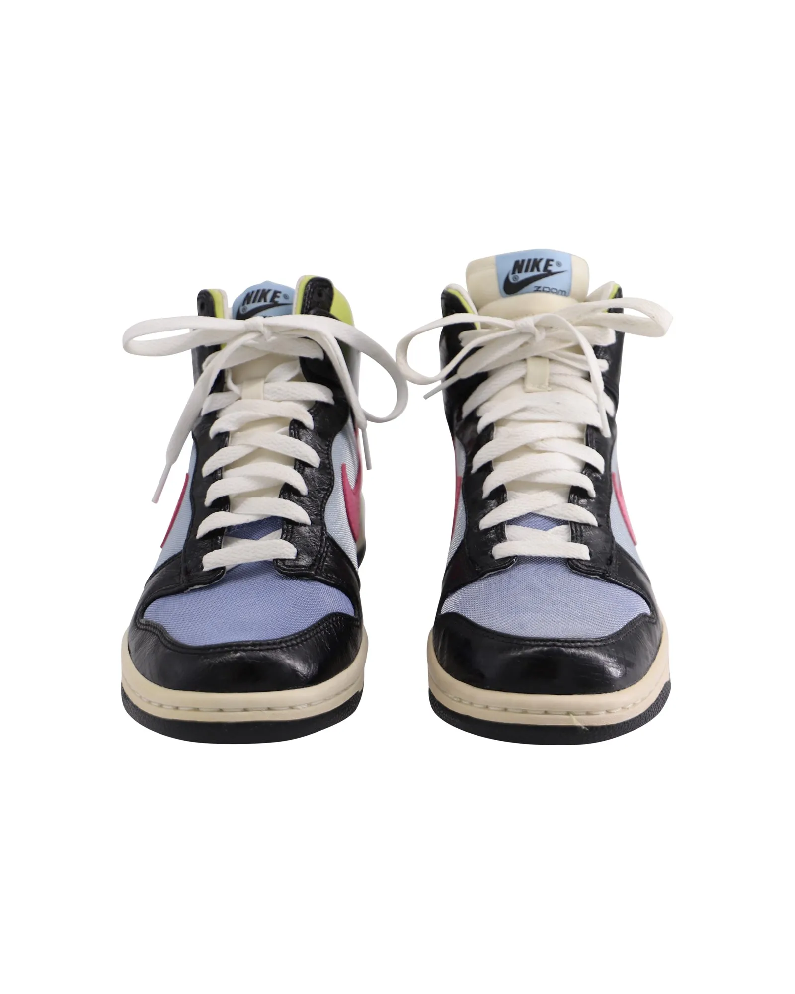 Nike Dunk High Premium Sneakers in Pink Purple Frost Leather