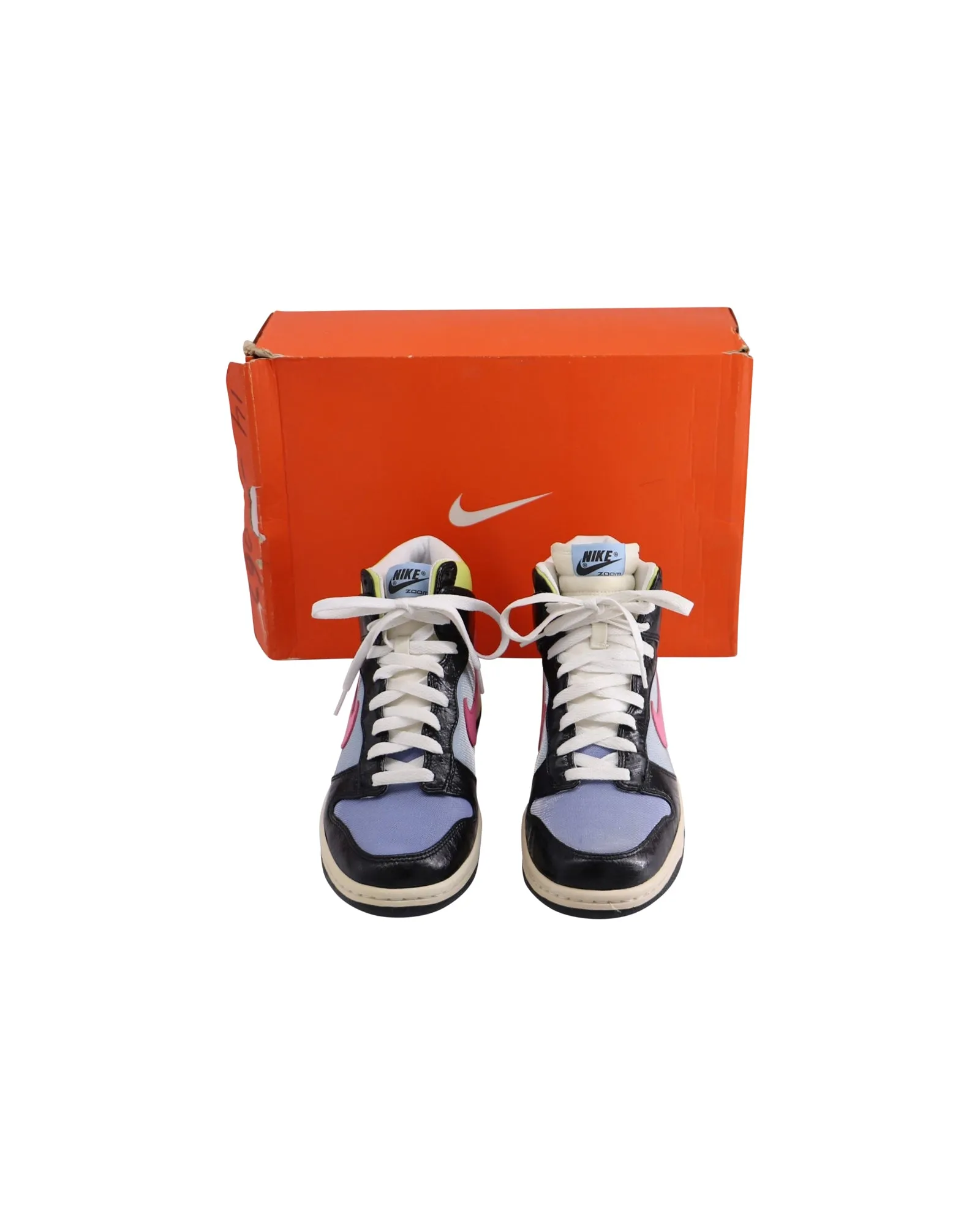 Nike Dunk High Premium Sneakers in Pink Purple Frost Leather