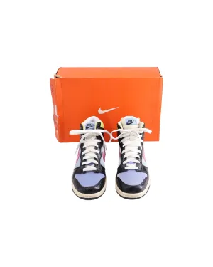 Nike Dunk High Premium Sneakers in Pink Purple Frost Leather