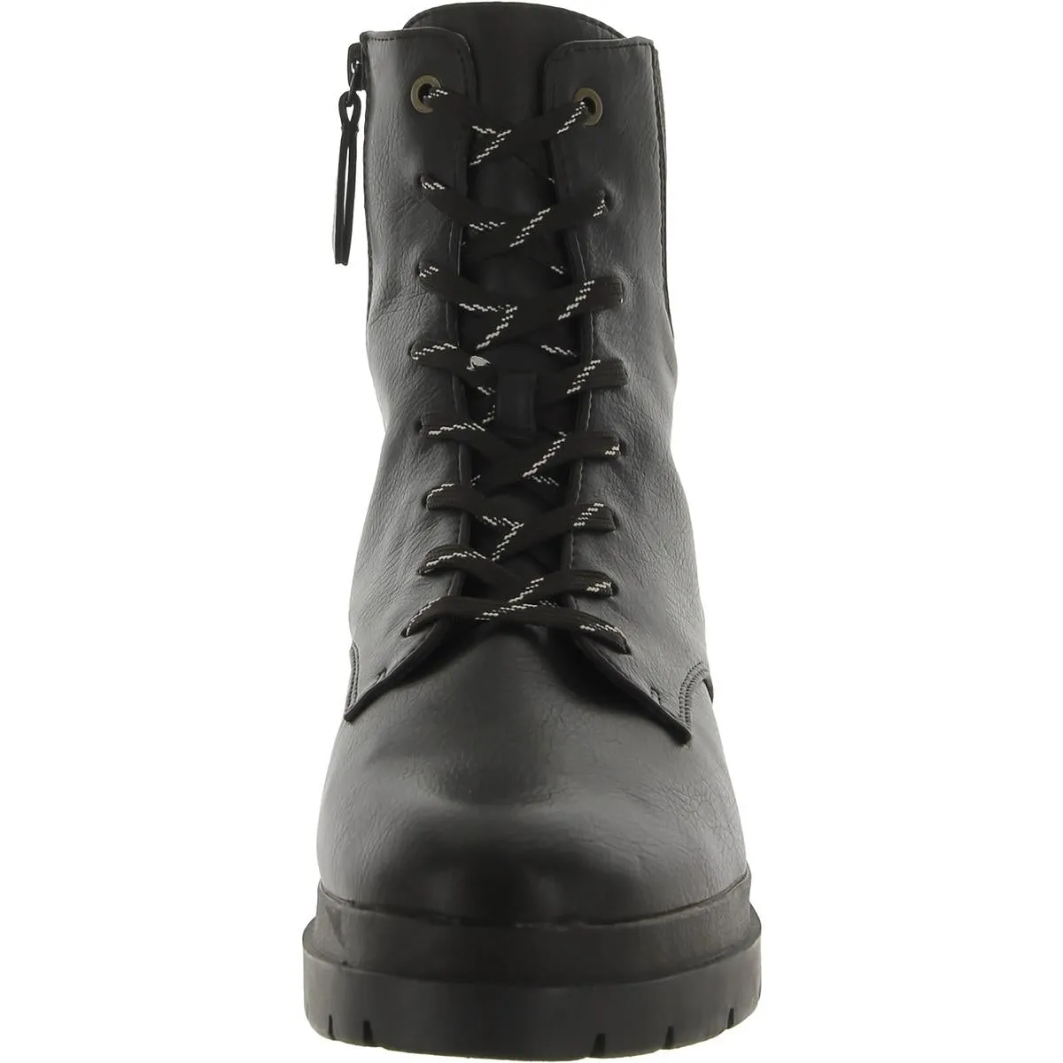 Ozzy Womens Faux Nubuck Lace-Up Combat & Lace-up Boots