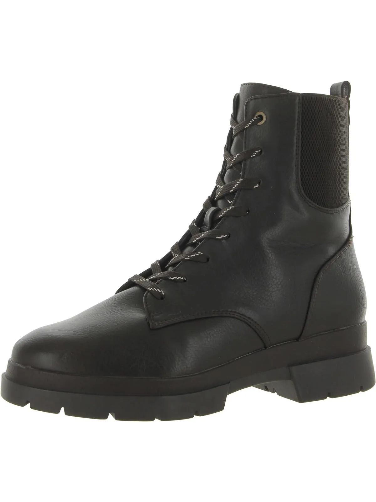 Ozzy Womens Faux Nubuck Lace-Up Combat & Lace-up Boots