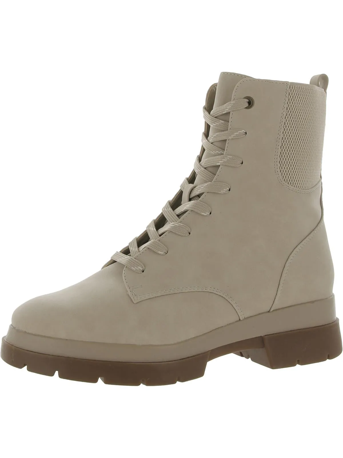 Ozzy Womens Faux Nubuck Lace-Up Combat & Lace-up Boots