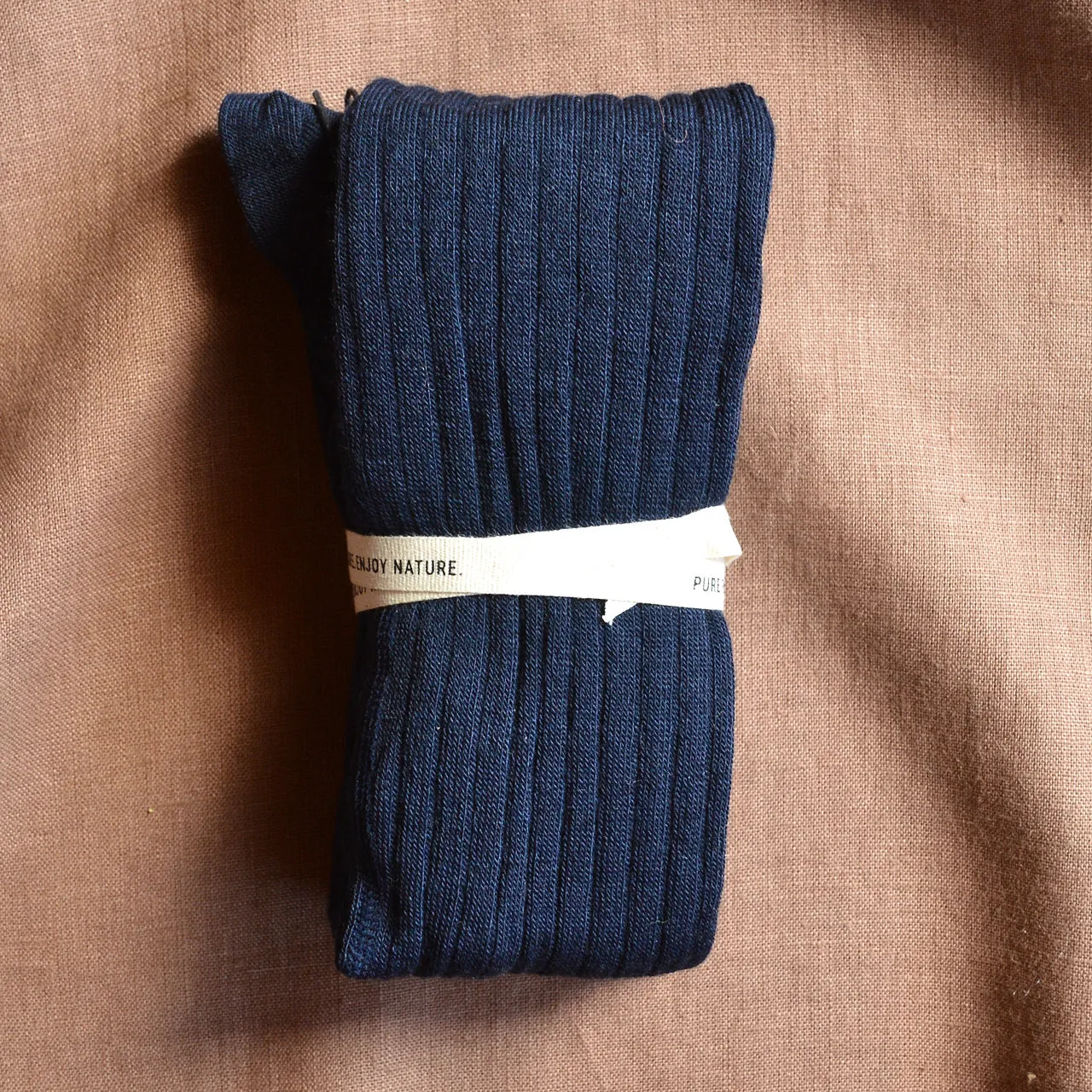 Ribbed Tights in Organic Merino/Cotton (3-10y)