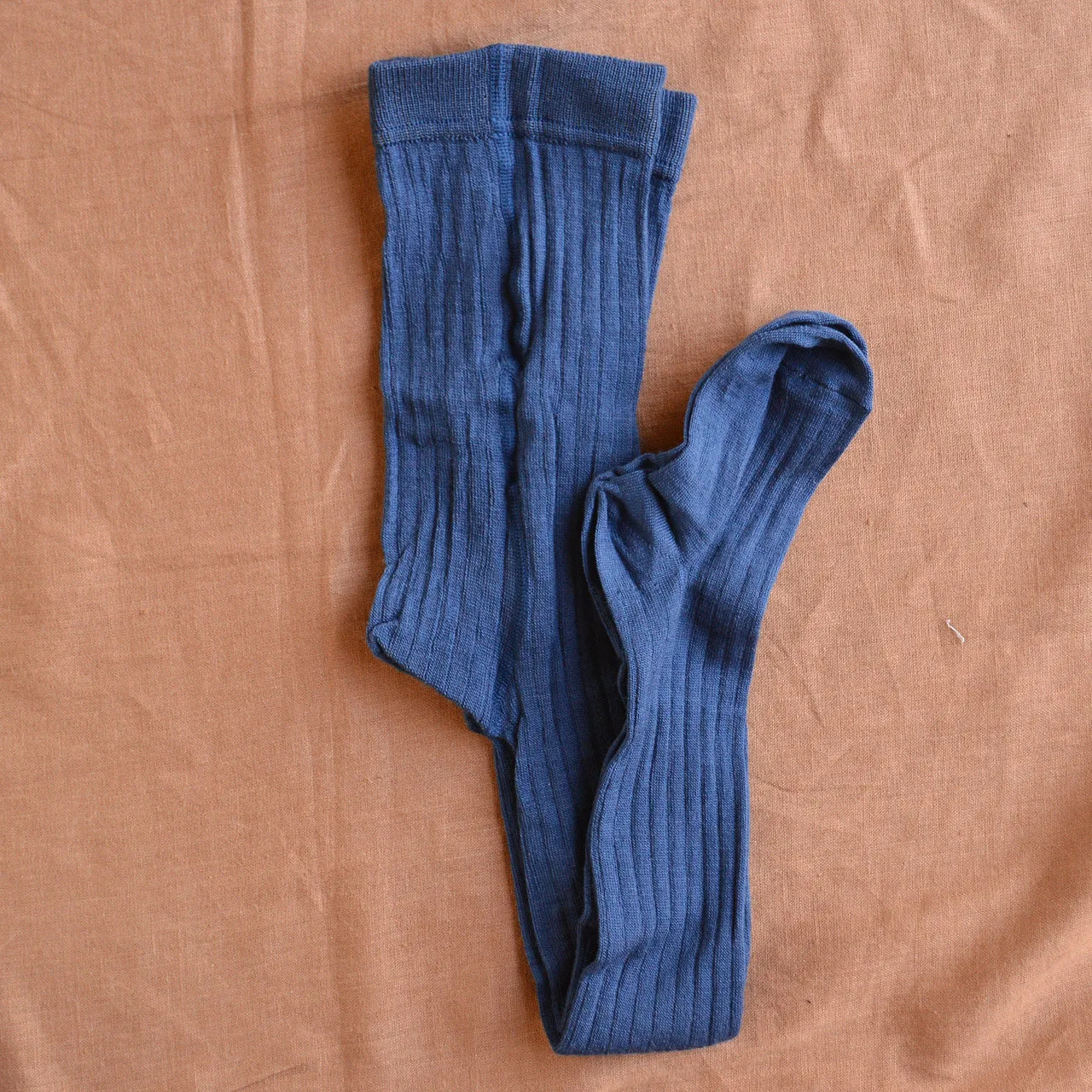 Ribbed Tights in Organic Merino/Cotton (3-10y)