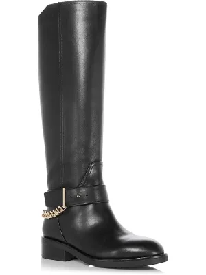 RILEY Womens Leather Round toe Knee-High Boots
