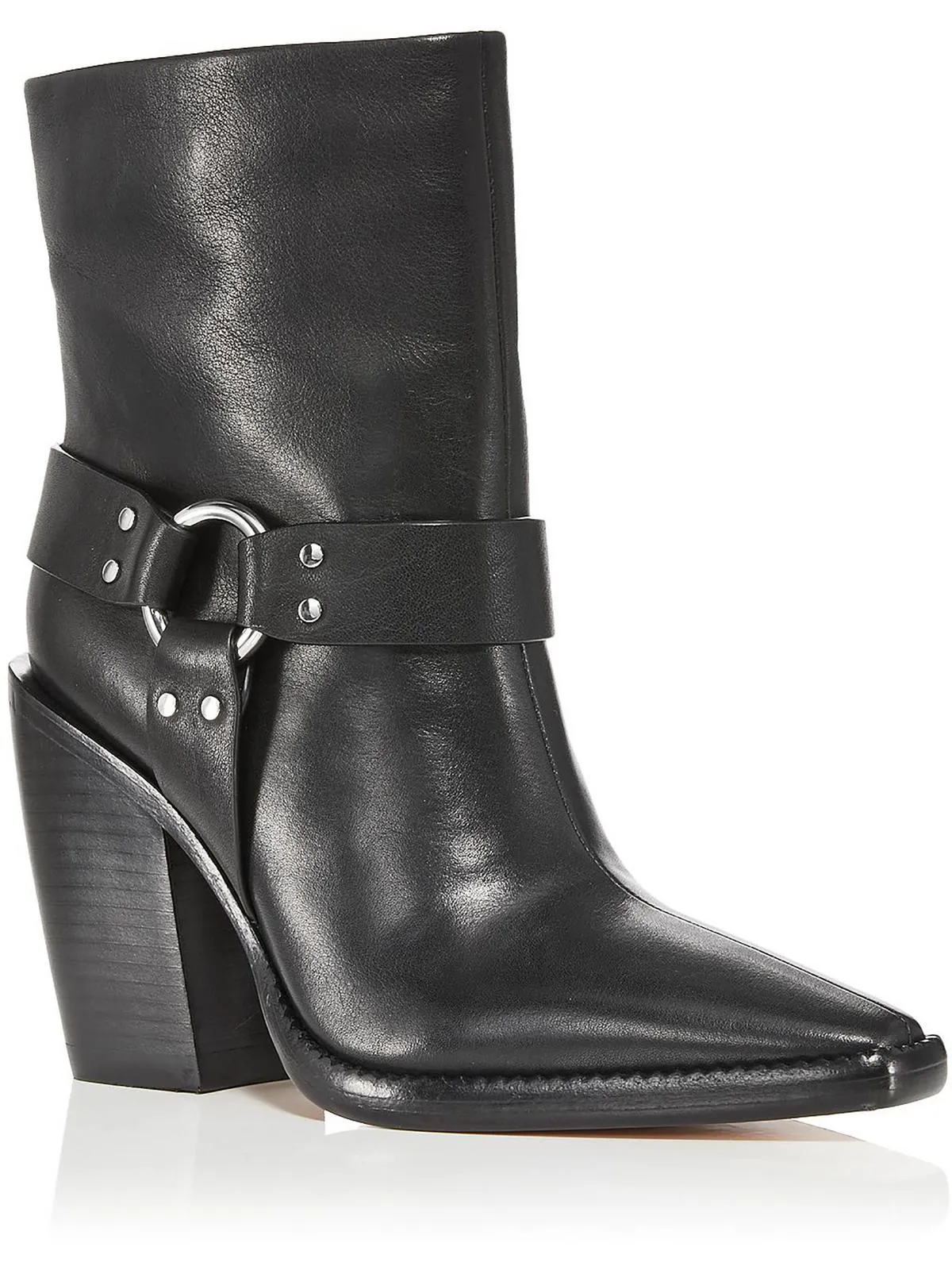 RIO WESTERN Womens Leather Pointed Toe Ankle Boots