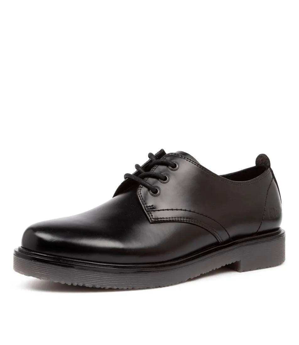 ROC BOOTS UNISEX SENIOR LUXE LEATHER BLACK SHOE