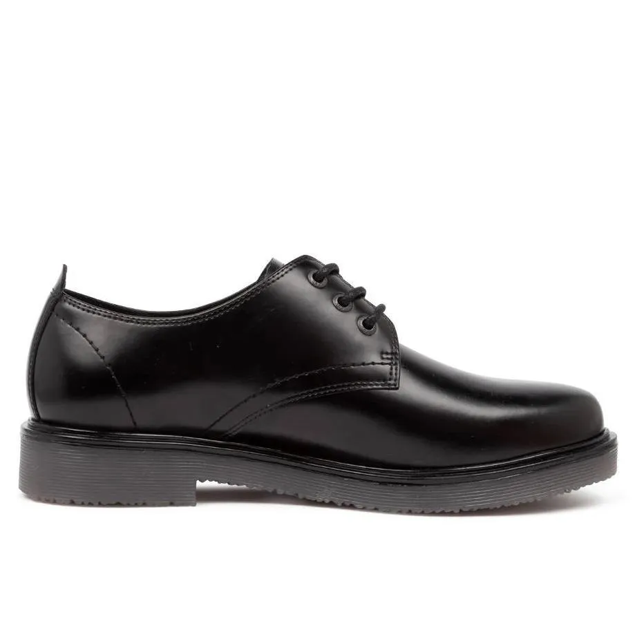 ROC BOOTS UNISEX SENIOR LUXE LEATHER BLACK SHOE