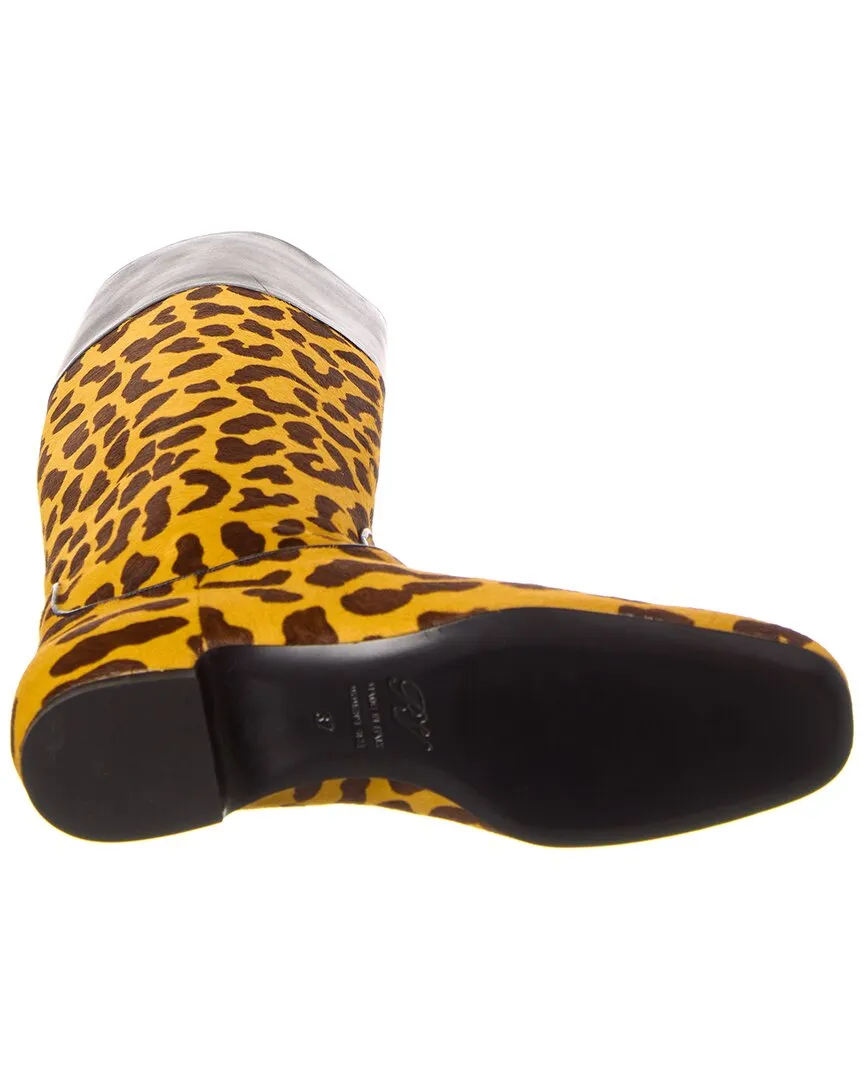 Roger Vivier Haircalf & Leather Knee-High Boot
