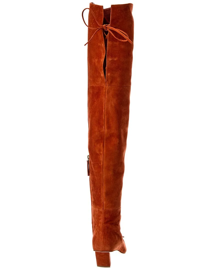 Roger Vivier Suede Thigh-High Boot