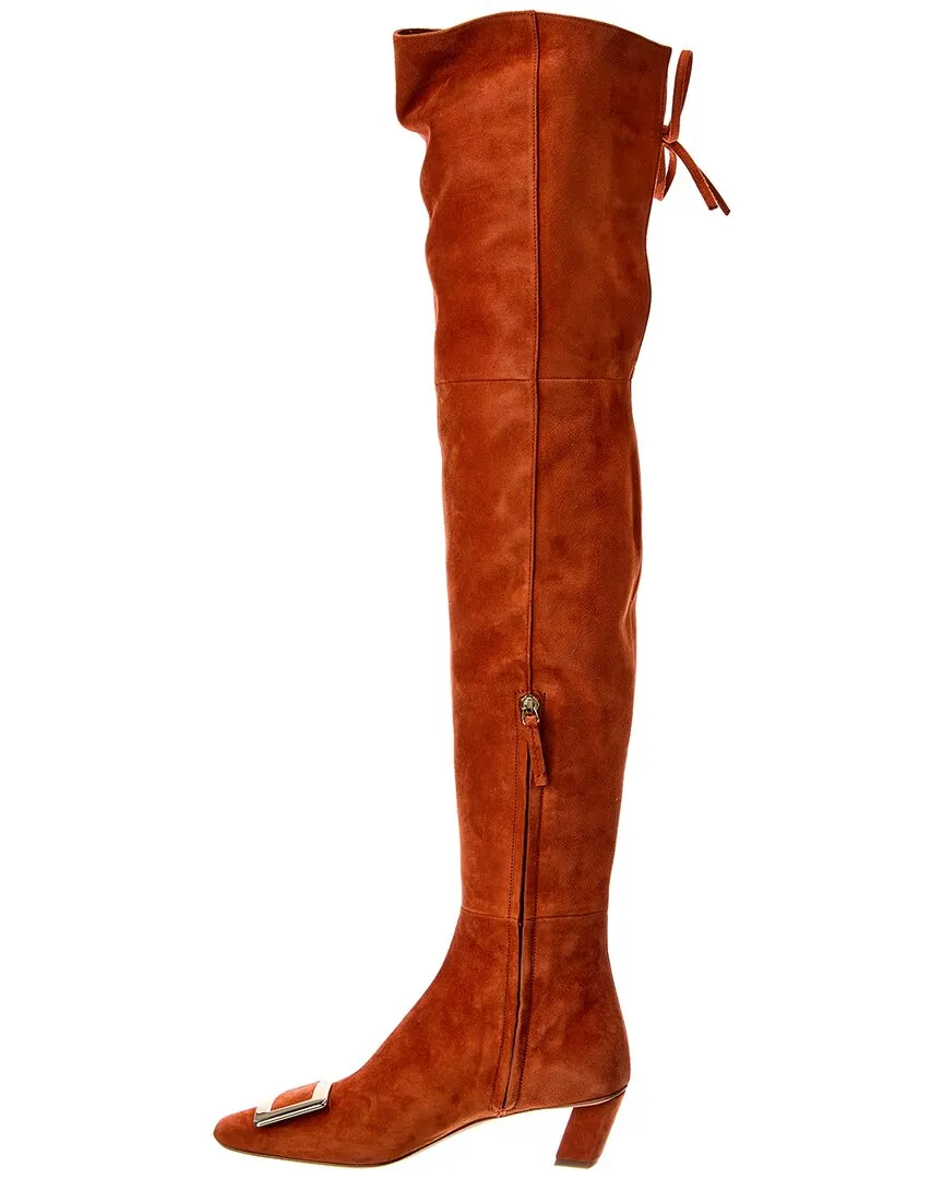 Roger Vivier Suede Thigh-High Boot