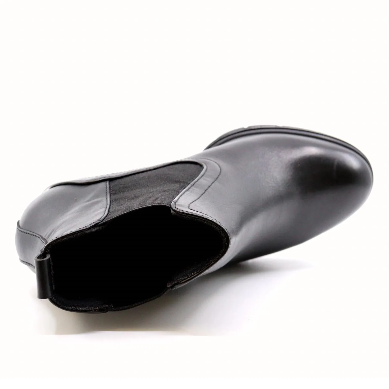 Ruby Leather Ankle Bootie In Black