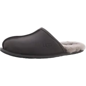 Scuff Mens Lined Leather Scuff Slippers