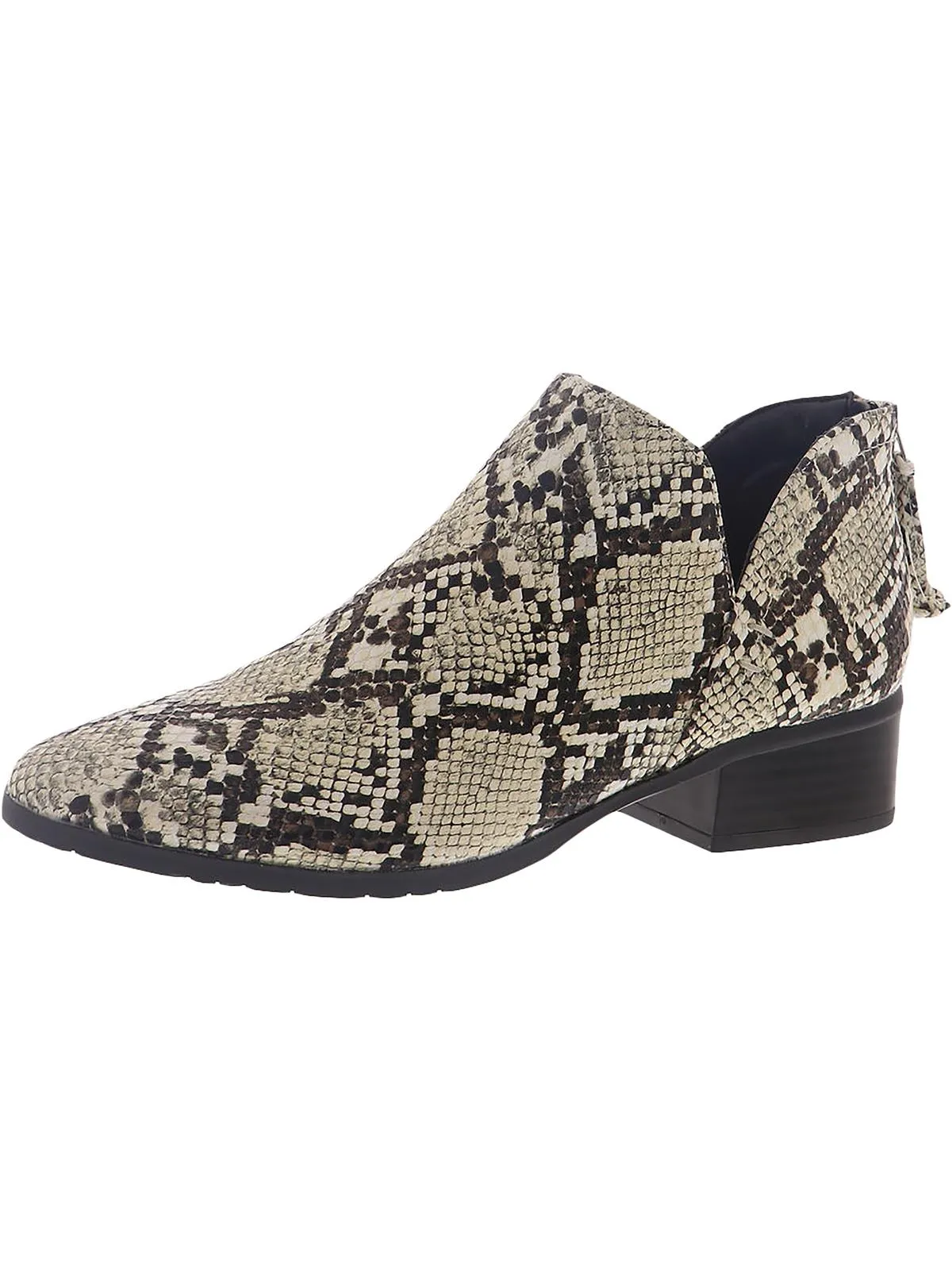 Side Skip Womens Padded Insole Block Heel Chelsea Boots