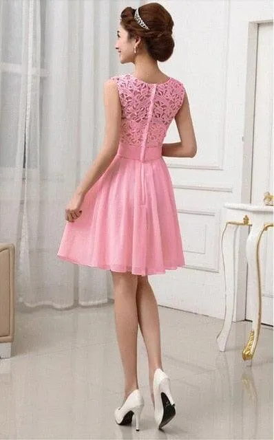 Sleeveless Sashes Knee-length Tank Slim Sexy Homecoming Dress