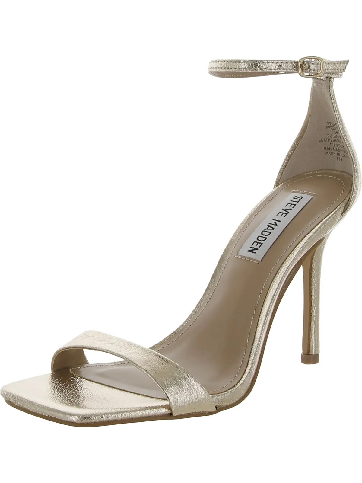 Spree Womens Buckle Ankle Strap Dress Sandals