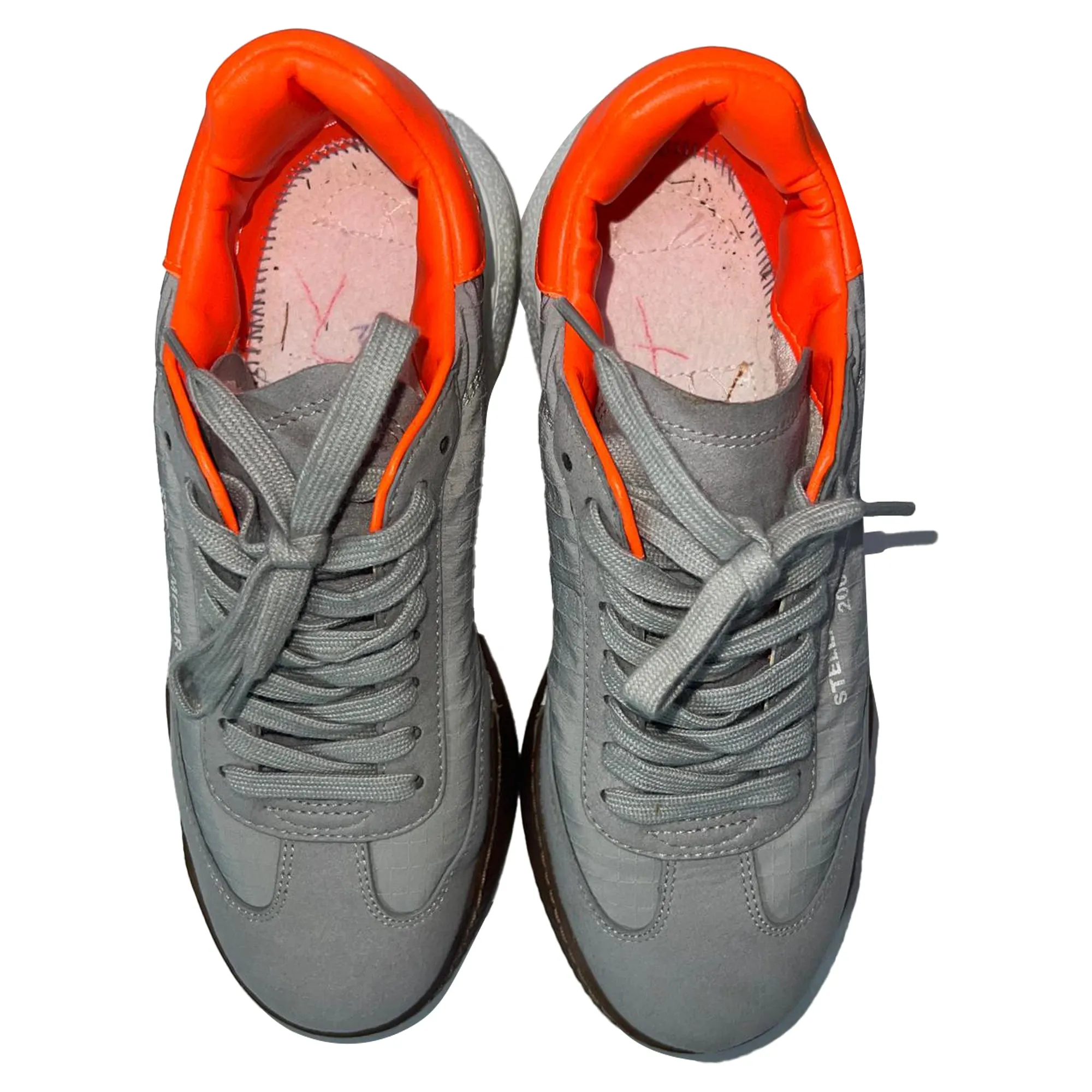 Stella Mccartney Loop Lace-Up Sneakers in Multicolor Polyester and Suede