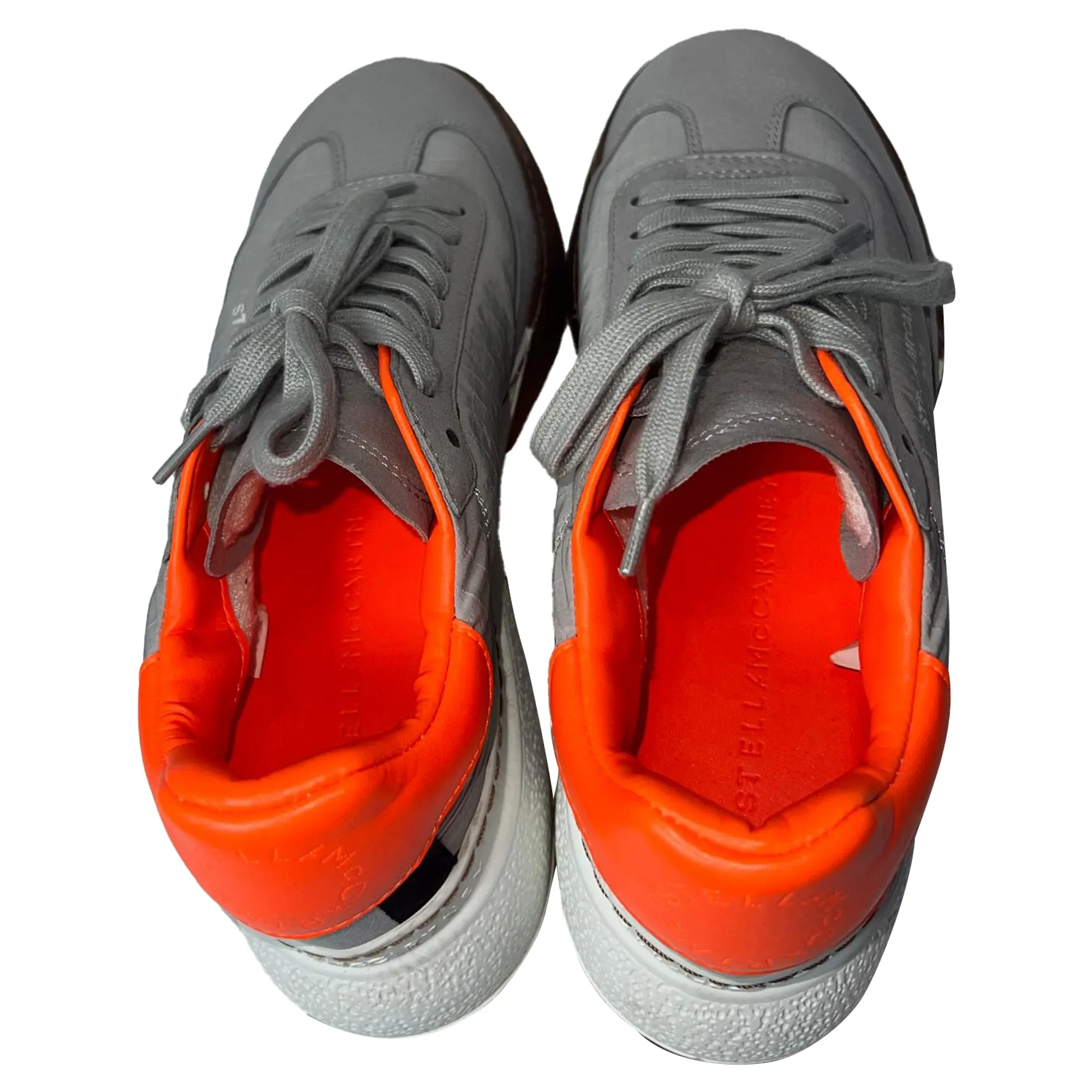 Stella Mccartney Loop Lace-Up Sneakers in Multicolor Polyester and Suede