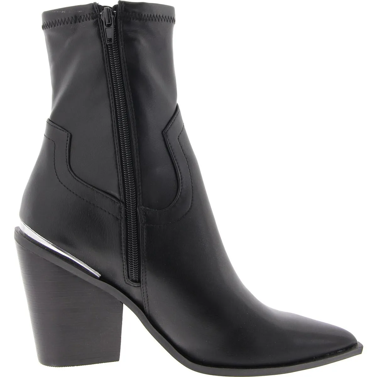 Striker Womens Faux Leather Solid Mid-Calf Boots