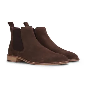 Suede Leather Slip On Chelsea Ankle Boots