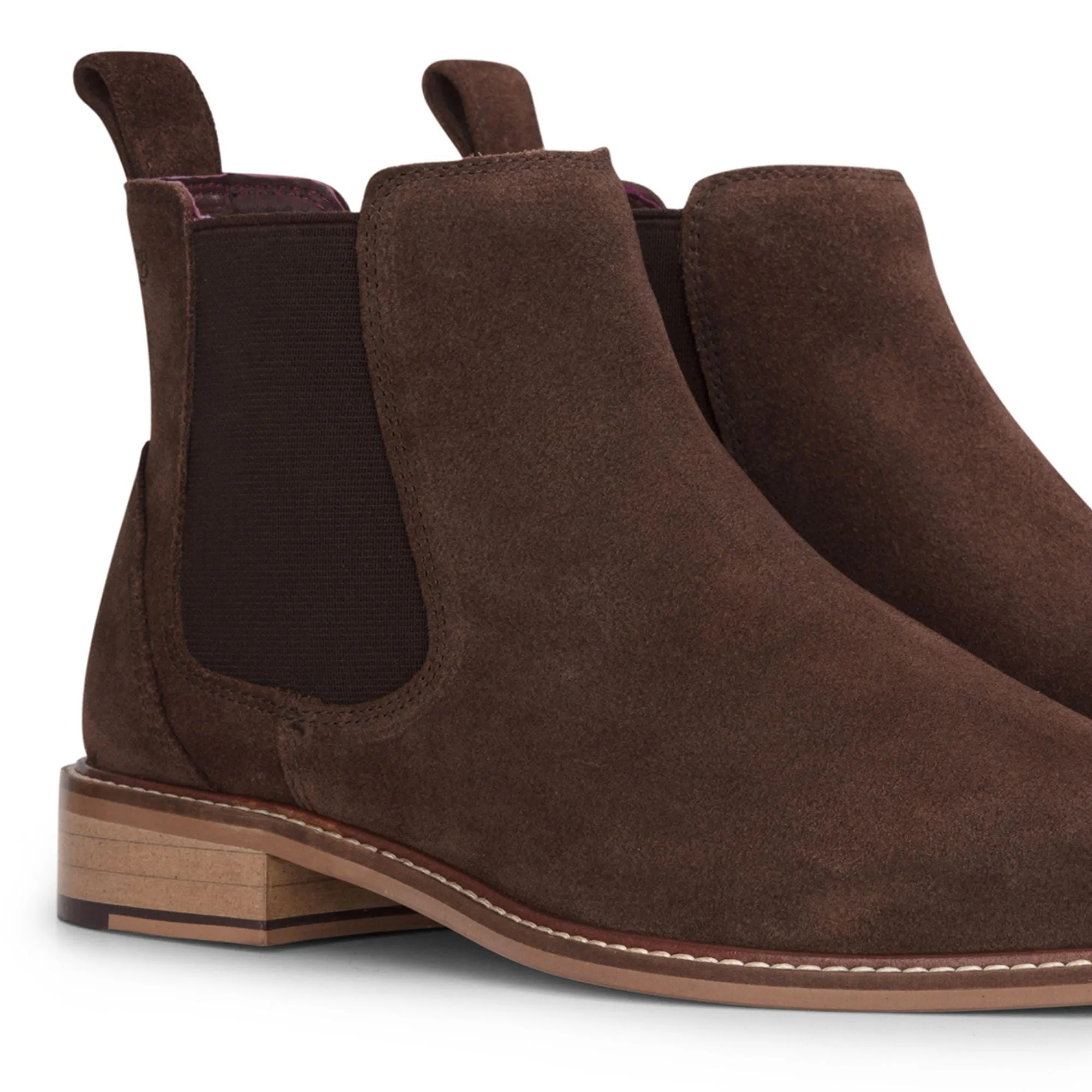Suede Leather Slip On Chelsea Ankle Boots