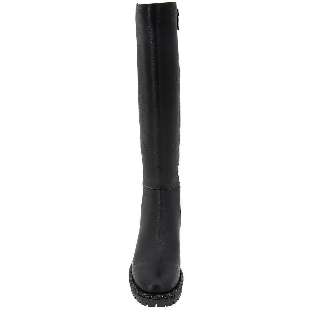 Tate Jewel Stretch Womens Block Heel Side Zip Knee-High Boots