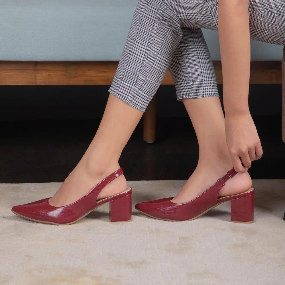 The Edmonton Wine Women's Dress Slingback Pumps Tresmode