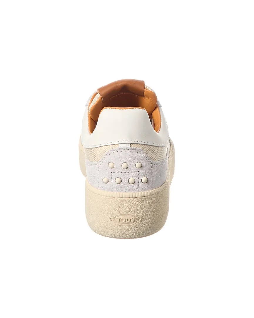 TOD’s Cassette Canvas & Leather Platform Sneaker
