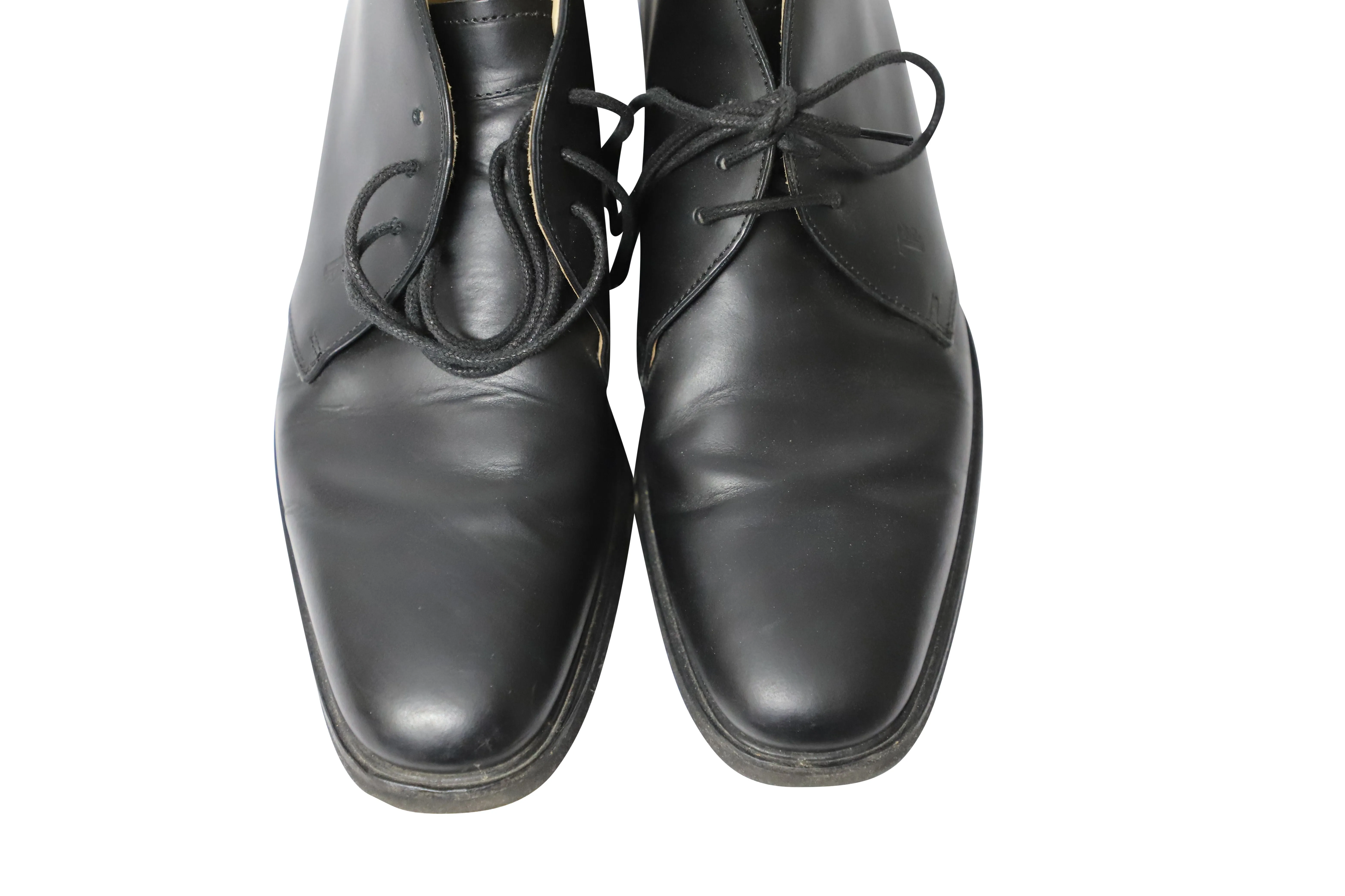 Tod's Desert Boots in Black Calfskin Leather