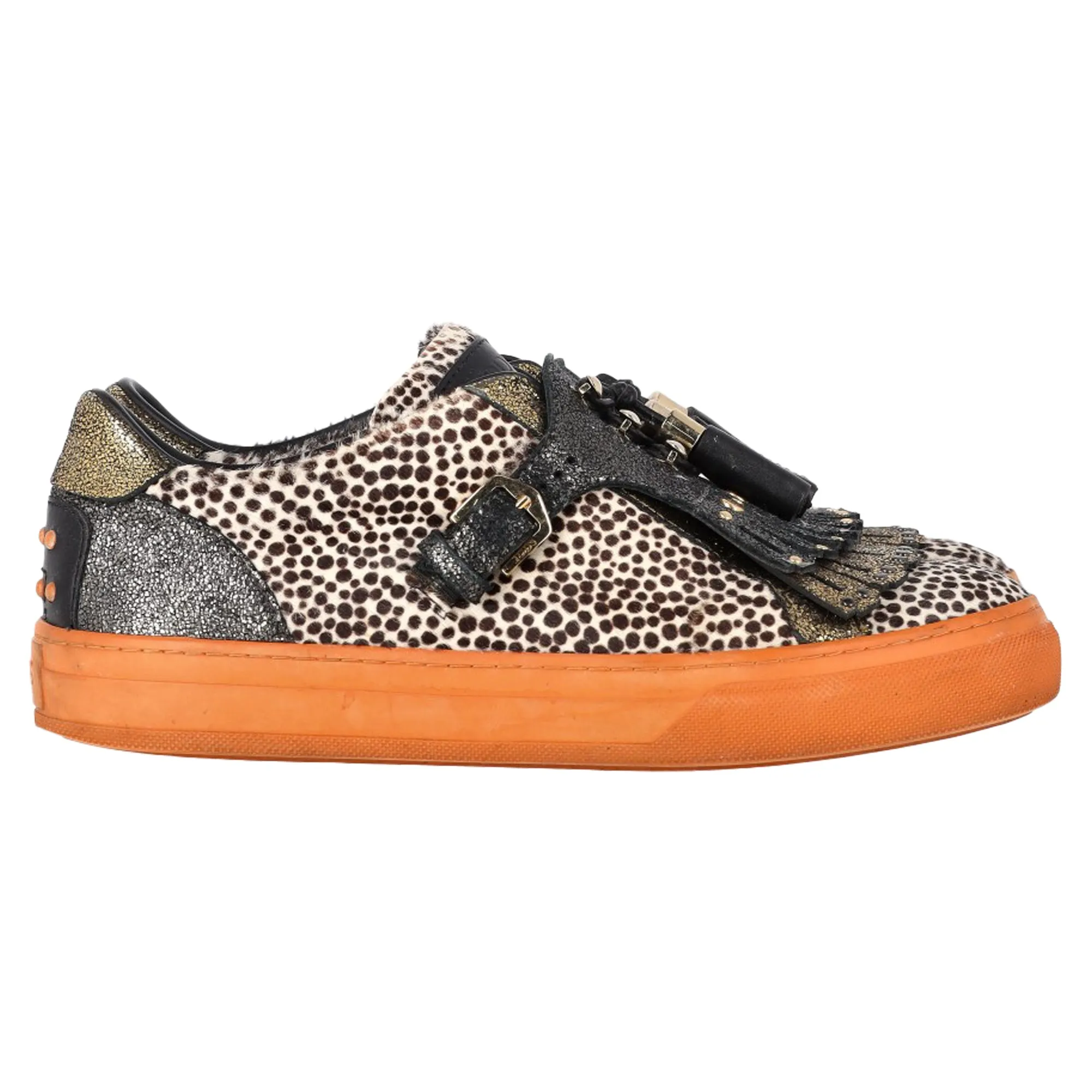 Tod's Fringed Sneakers in Multicolor Leather
