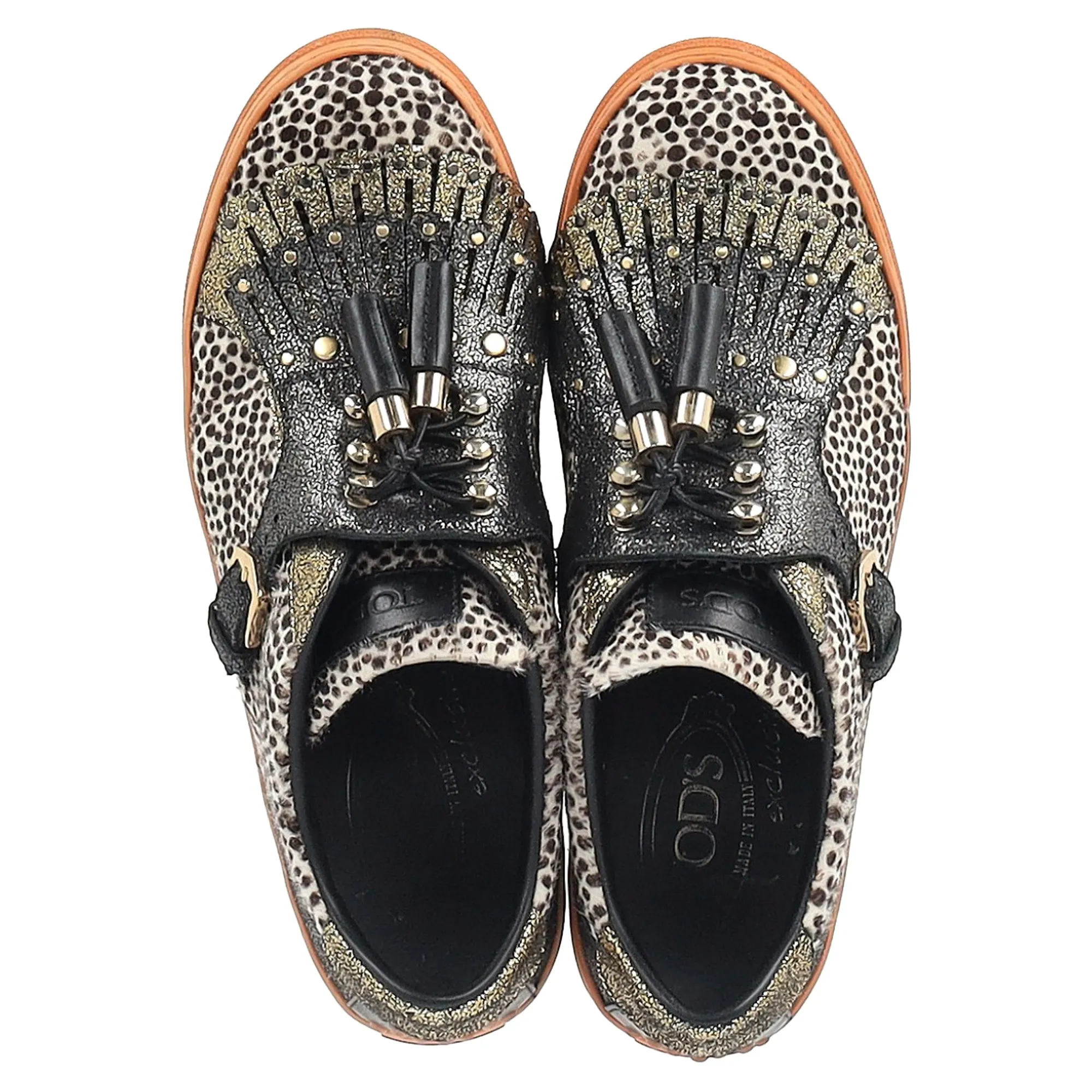 Tod's Fringed Sneakers in Multicolor Leather